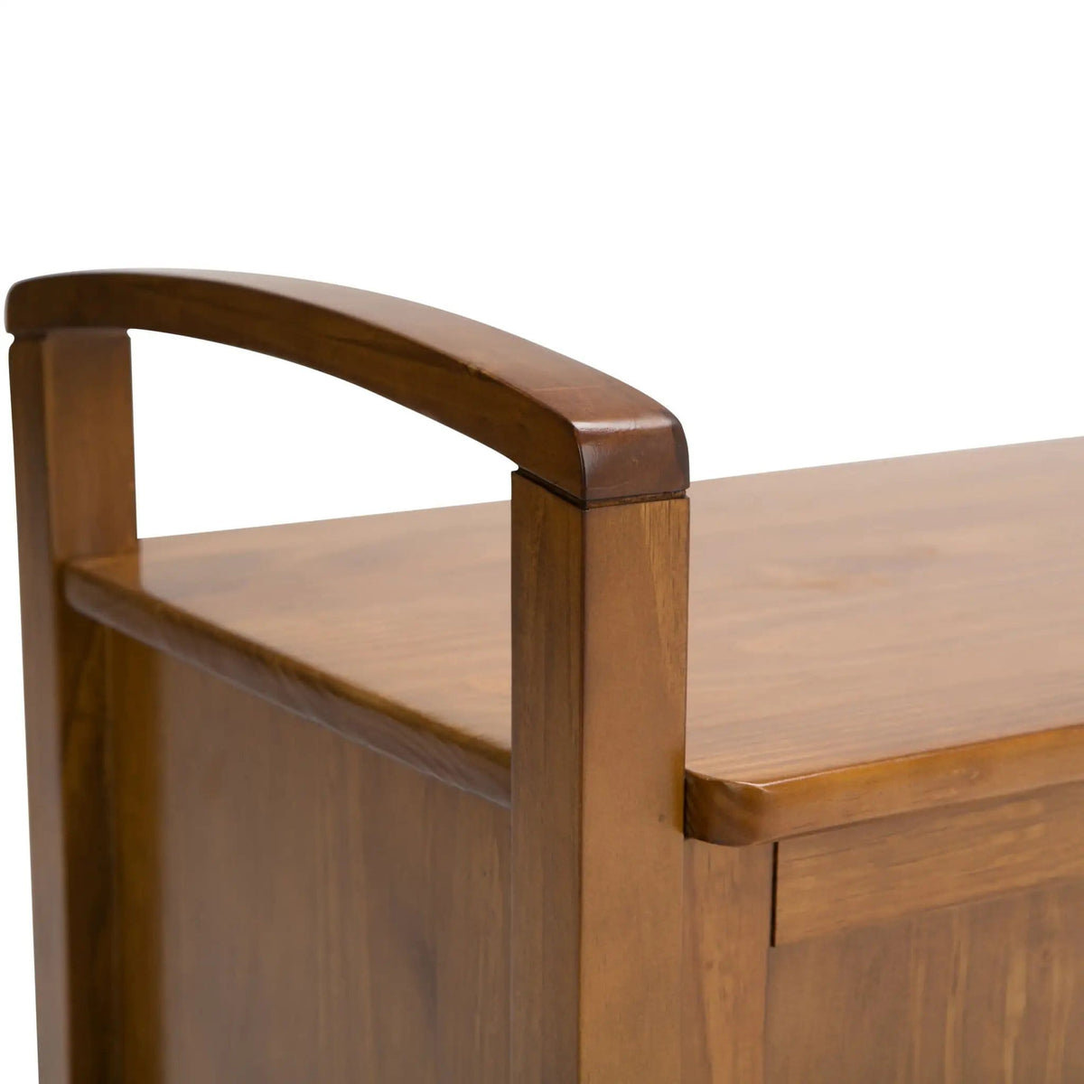 Warm Shaker Handcrafted Entryway Storage Bench | 2 Pieces | Solid Wood | Home