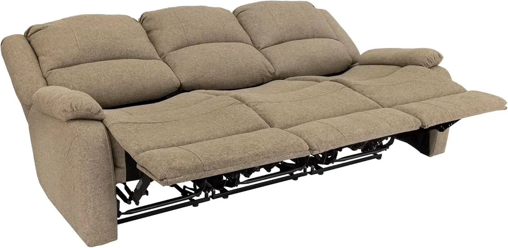 Charles 80In Triple Recliner RV Sofa Oatmeal Zero Wall from PriceLows™