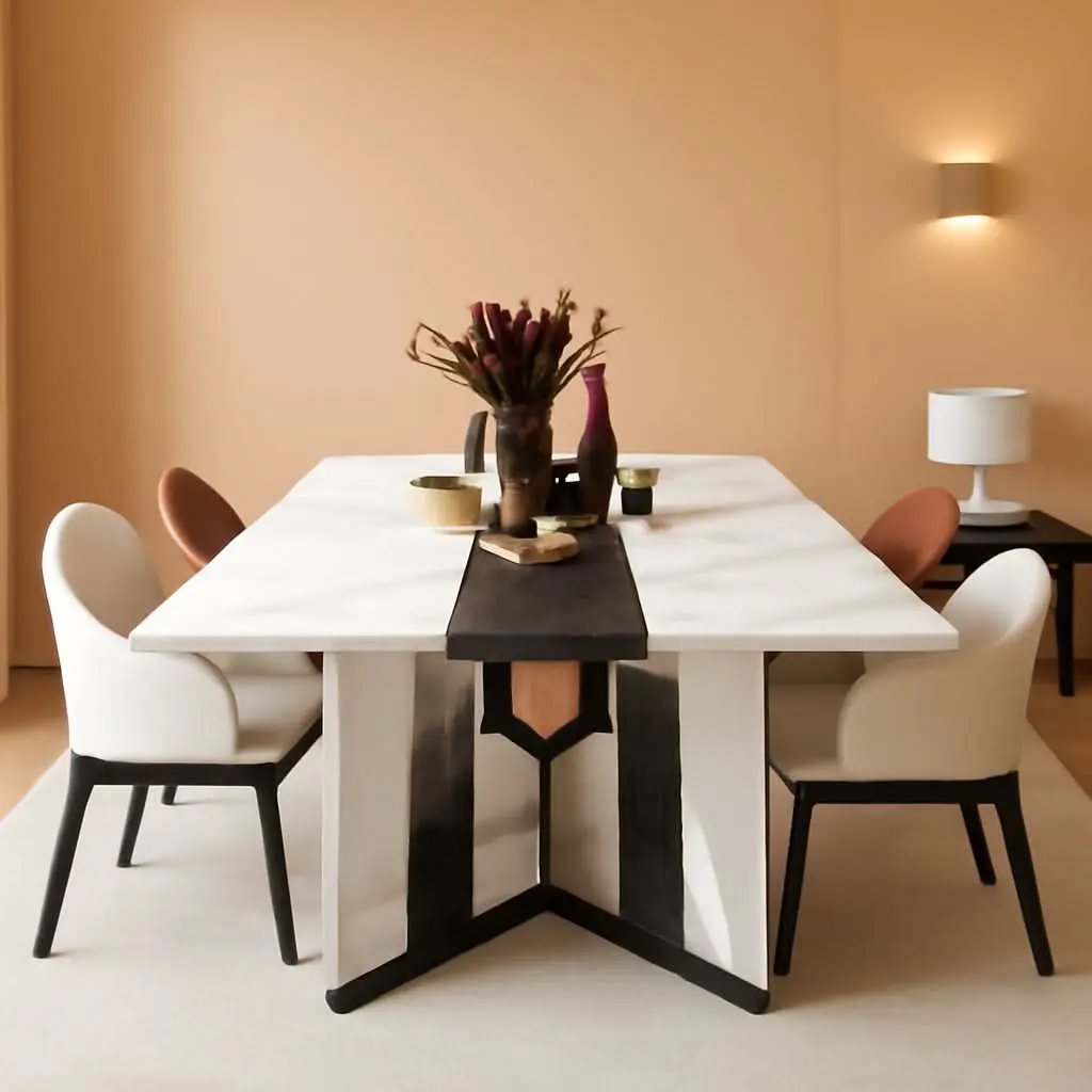 71 Inch Marble Top Dining Table For Home Kitchen Modern from PriceLows™