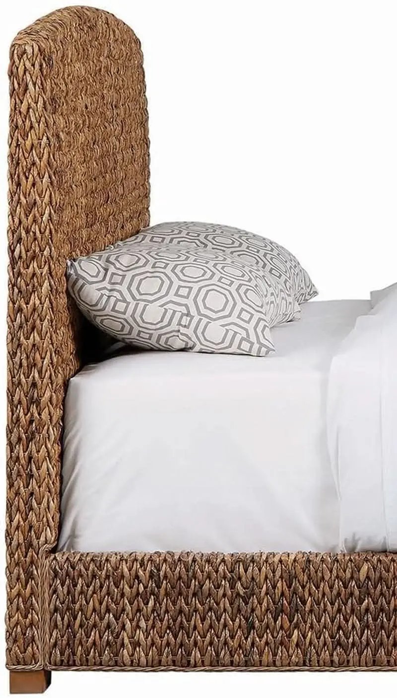 Hand Woven Banana Leaf Queen Size Headboard Amber from PriceLows™