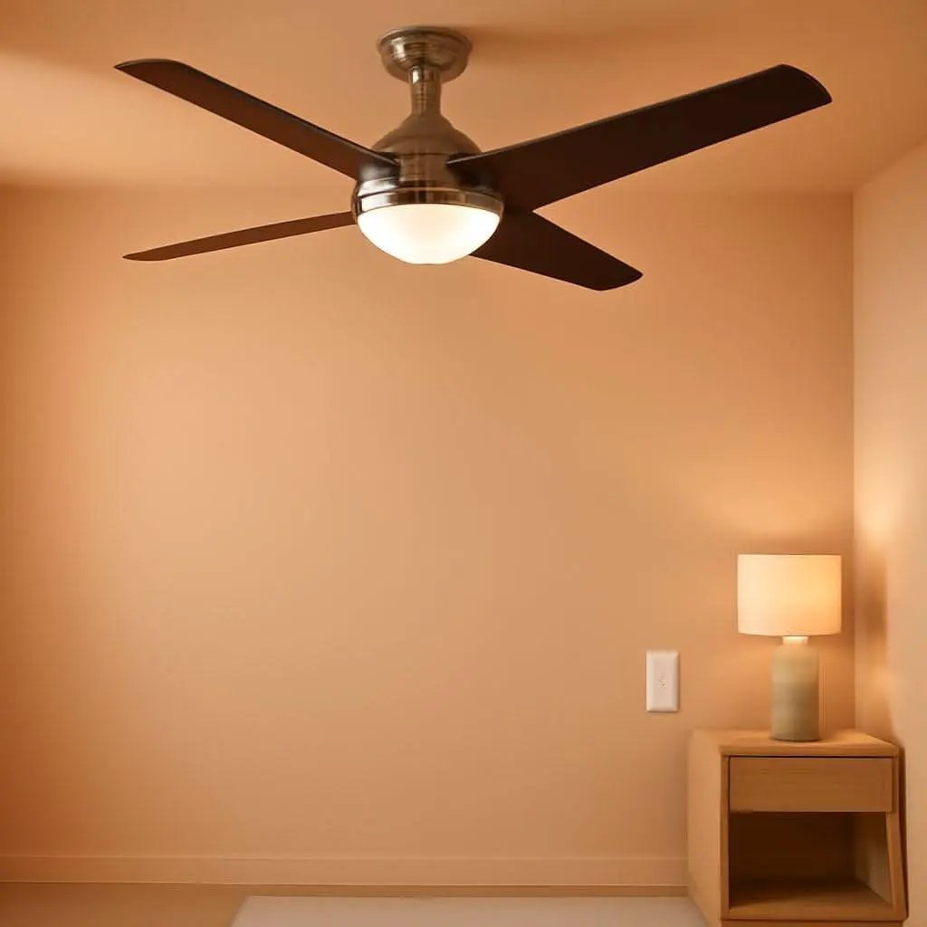 52 Inch Brushed Nickel LED Ceiling Fan With Remote from PriceLows™