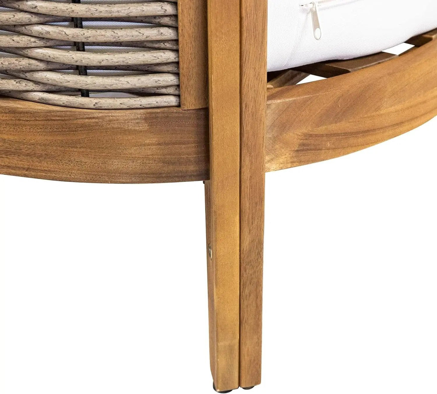 Burchett Outdoor 4 Piece Chat Set Acacia Wood And Wicker Teak Brown Beige from PriceLows™