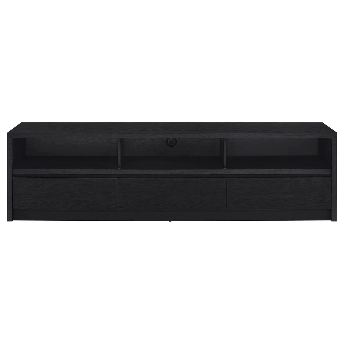 Rutland 78-inch 3-drawer TV Stand Media Console | 78 x 15.5 x 22 in | Engineered Wood & Veneer | Black