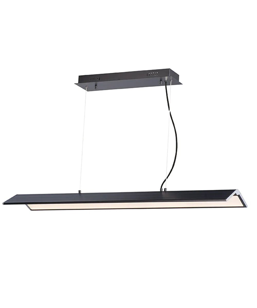 Pendant Light | 46 Inch Length | Black Chrome | Integrated LED