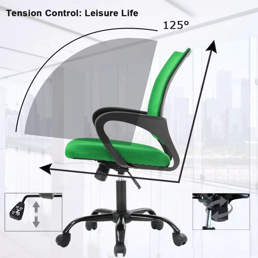 Green Ergonomic Mesh Office Chair With Lumbar Support from PriceLows™