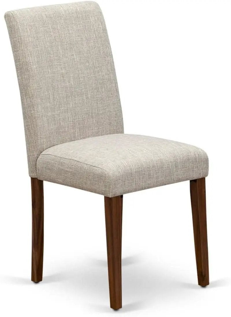 Abbott Classic Parson Dining Chairs Doeskin Linen Fabric Set Of 2 from PriceLows™