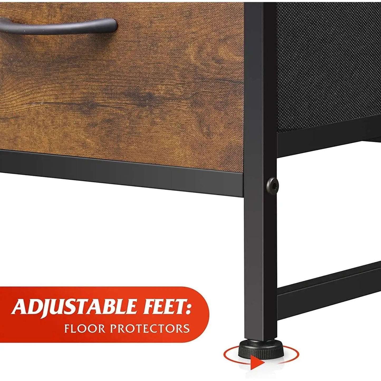 6 Drawer Dresser Rustic Brown For Bedroom Storage Solutions from PriceLows™