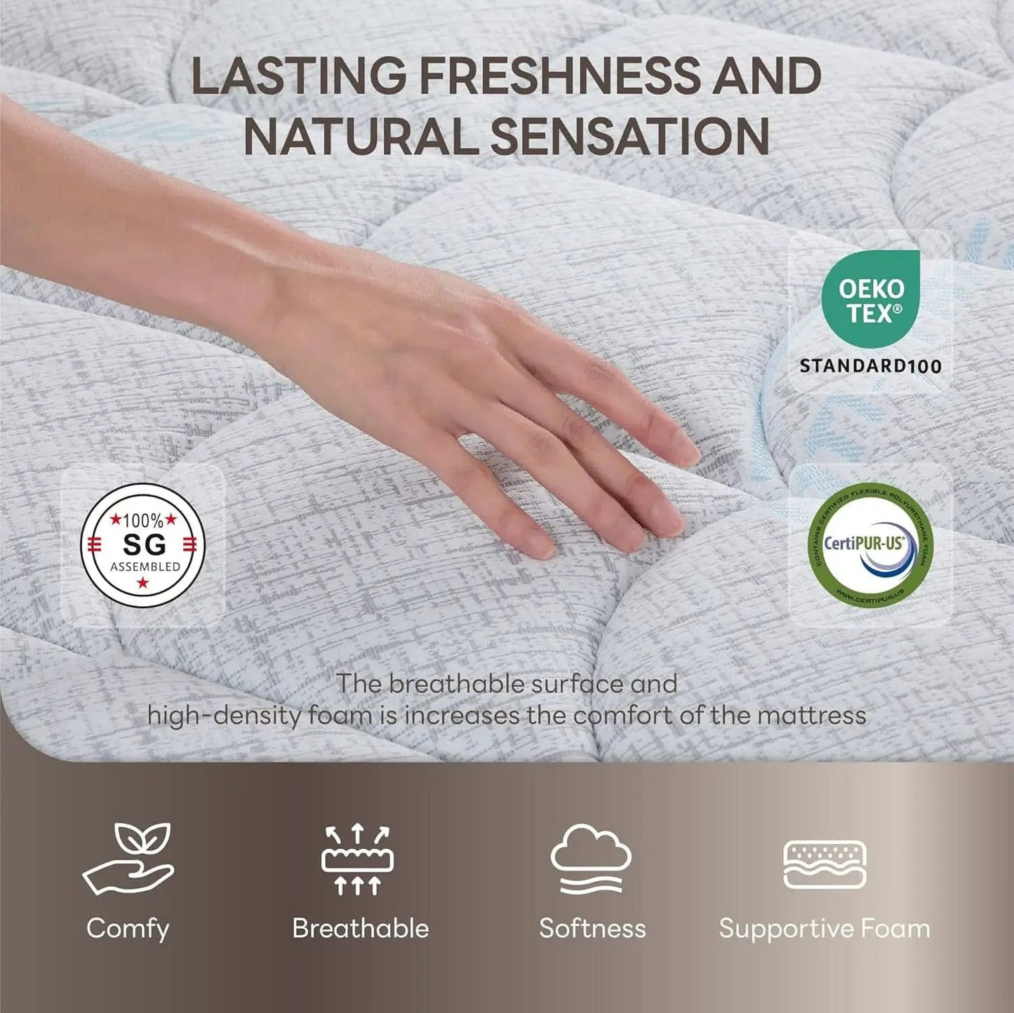 Full Gel Memory Foam Mattress TenInch Zoned Pressure Relief from PriceLows™
