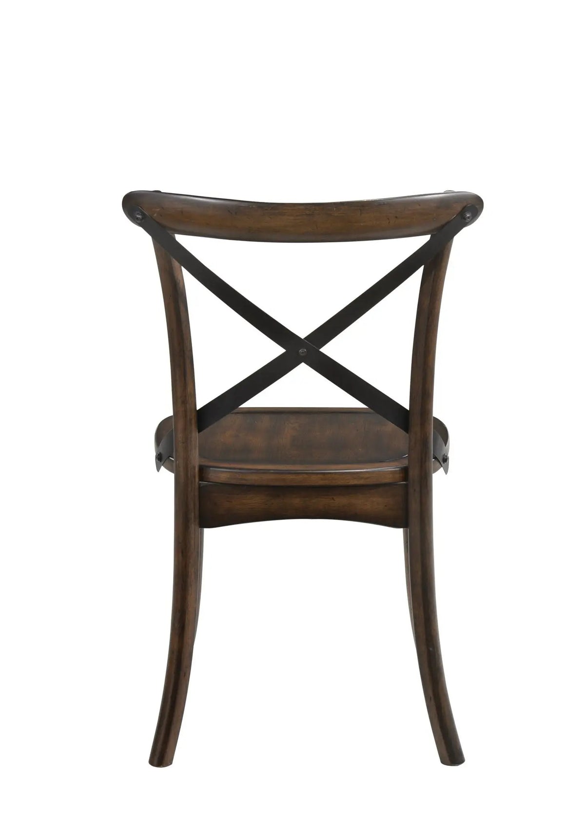 Kaelyn Metal Side Chairs | Set Of 2 | Dark Oak | Rustic Industrial Style