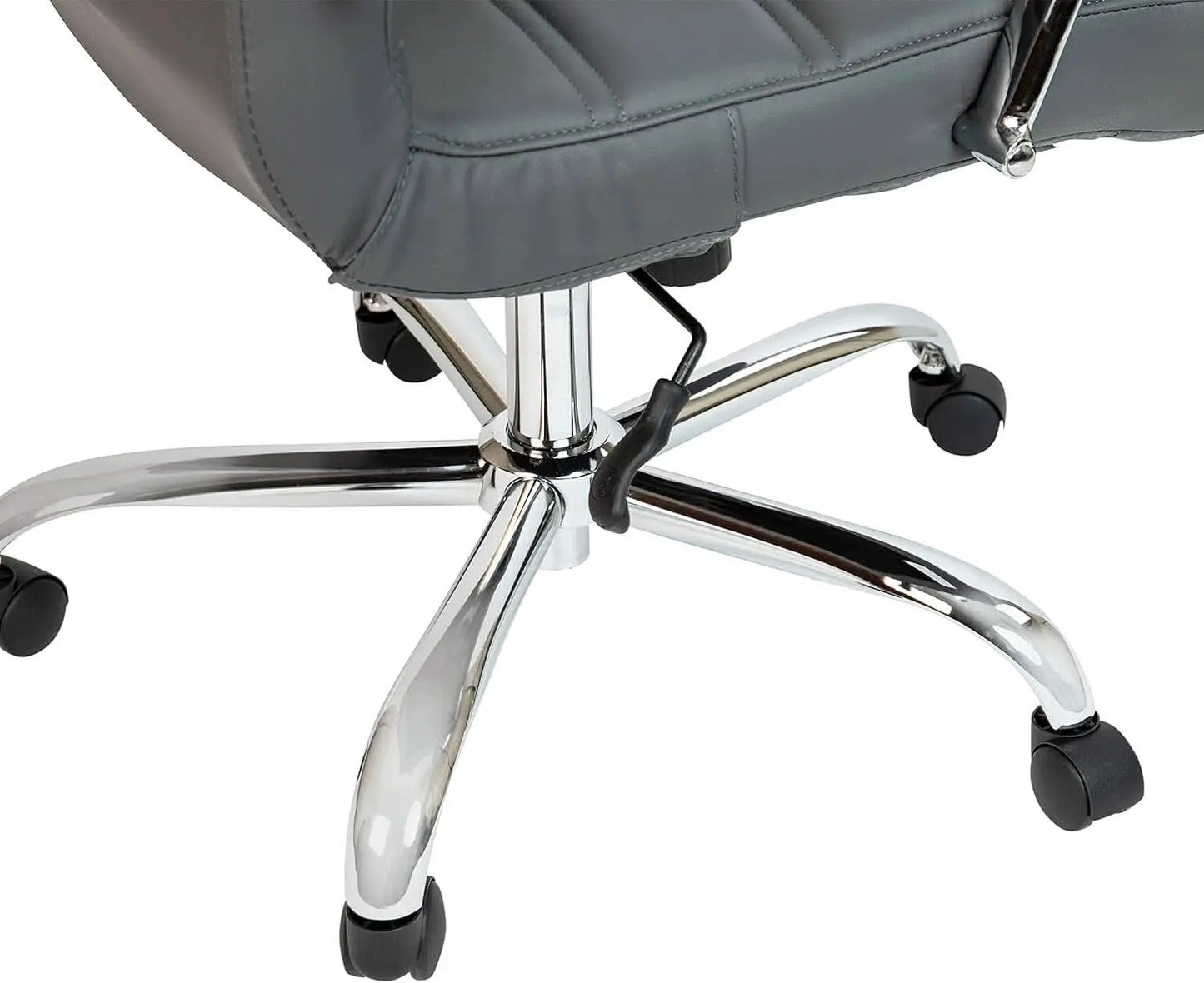 Whitney High Back Leather Office Chair With Adjustable Height Gray Chrome from PriceLows™
