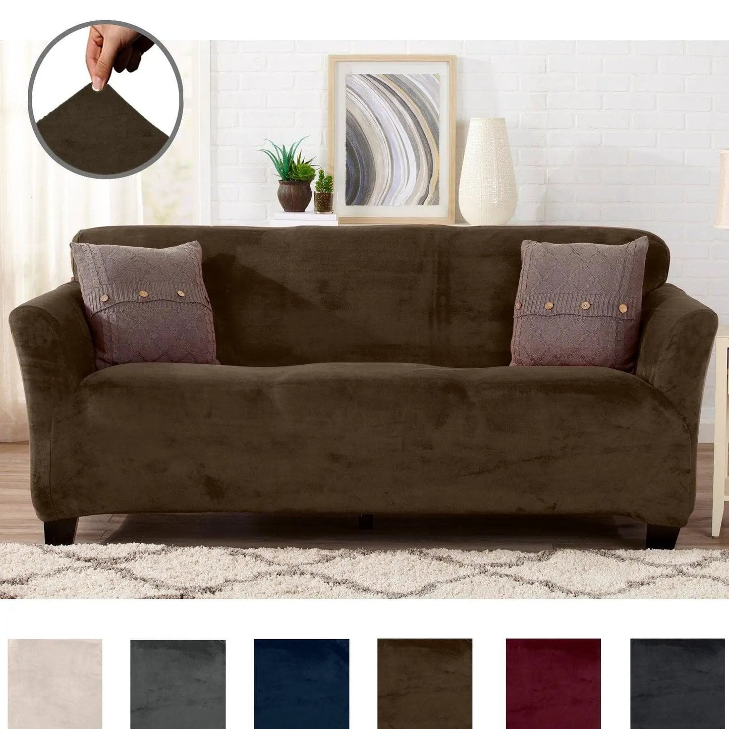Velvet Stretch Slipcover - Gale Collection from PriceLows™
