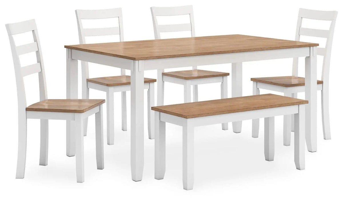 Gesthaven Dining Room Table Set | 3 Pieces | Wood | Dining Room