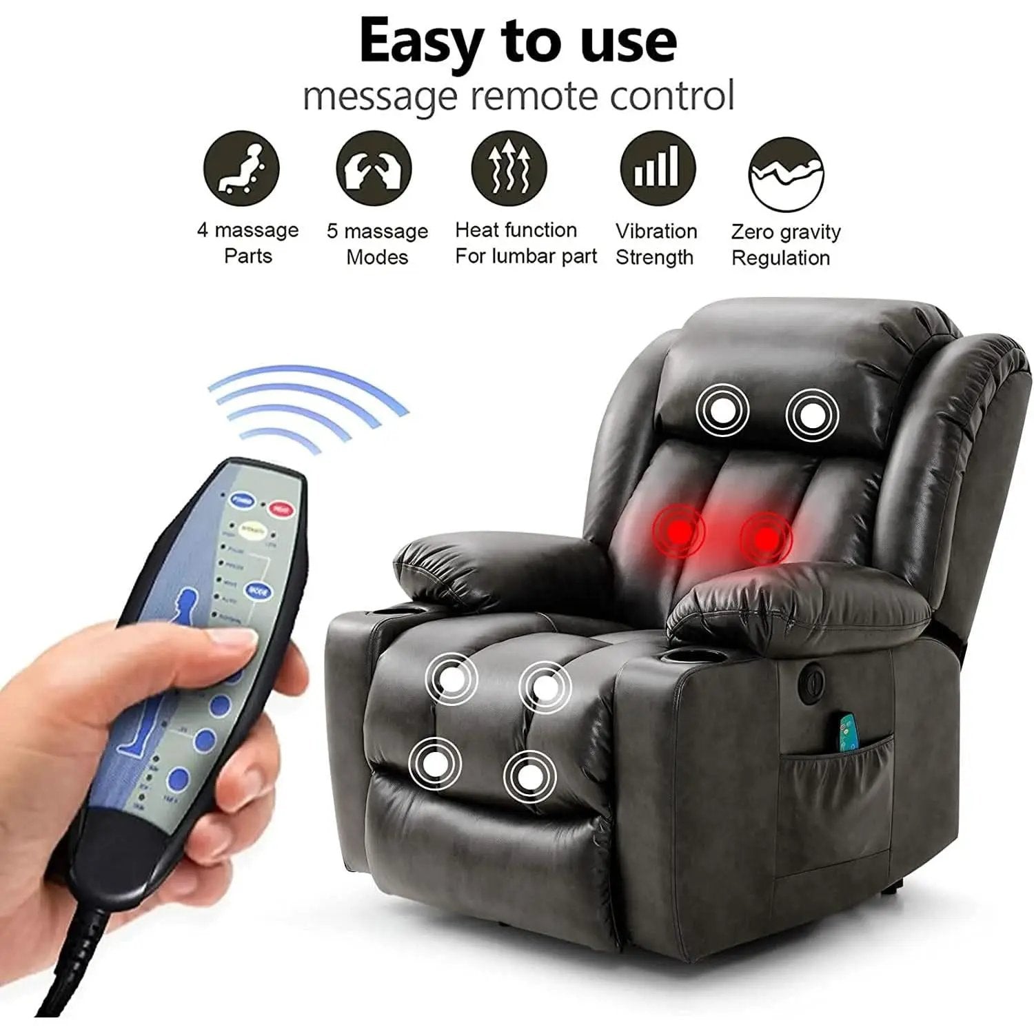 Electric Lift Recliner Chair For Seniors Grey Single Motor from PriceLows™