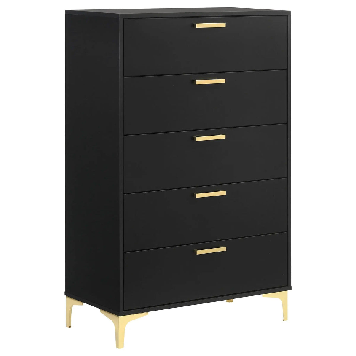 Kendall 5-drawer Bedroom Chest | 31.5 x 15.75 x 49.75 in | 5-Drawer | Black