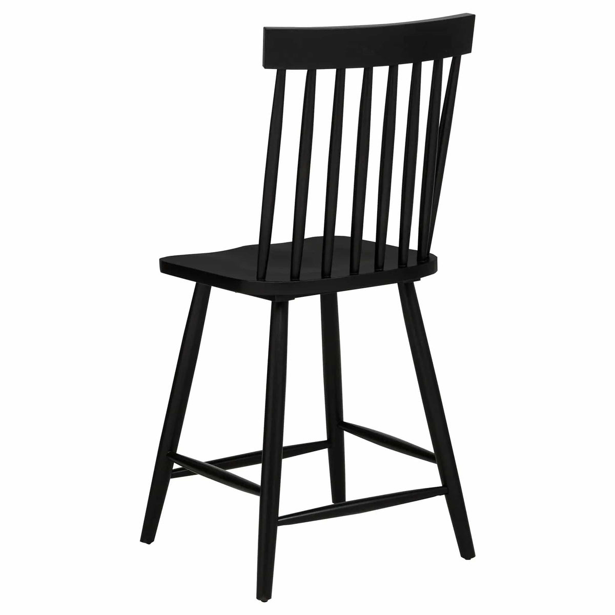 Andrews Windsor Counter Height Dining Side Chair Black (Set of 2) Counter Height | 19 x 22.75 x 43.25 in | Rubberwood & Veneer | Dining Room