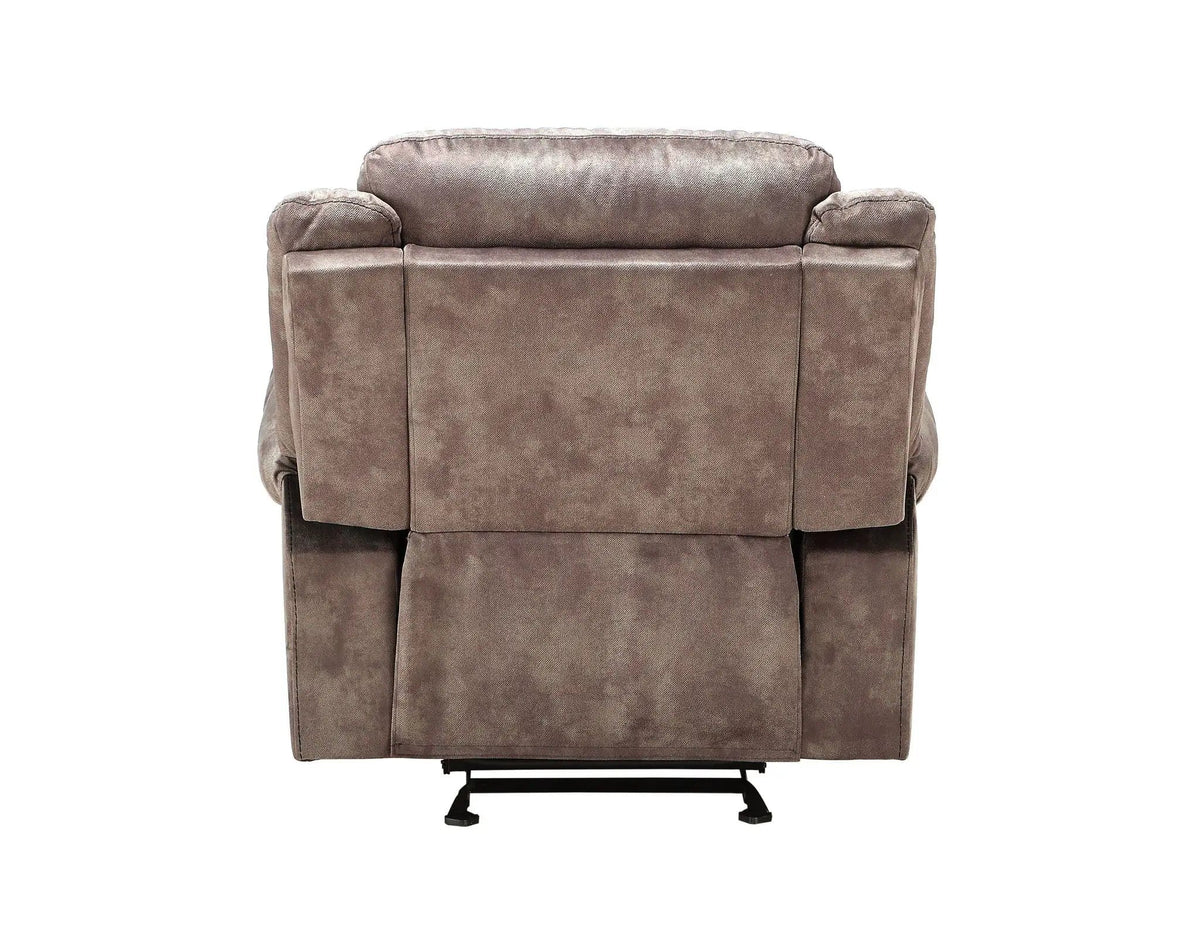 Zubaida Two Tone Glider Recliner Glider Chair | 2 Pieces | Fabric & Metal | Living Room