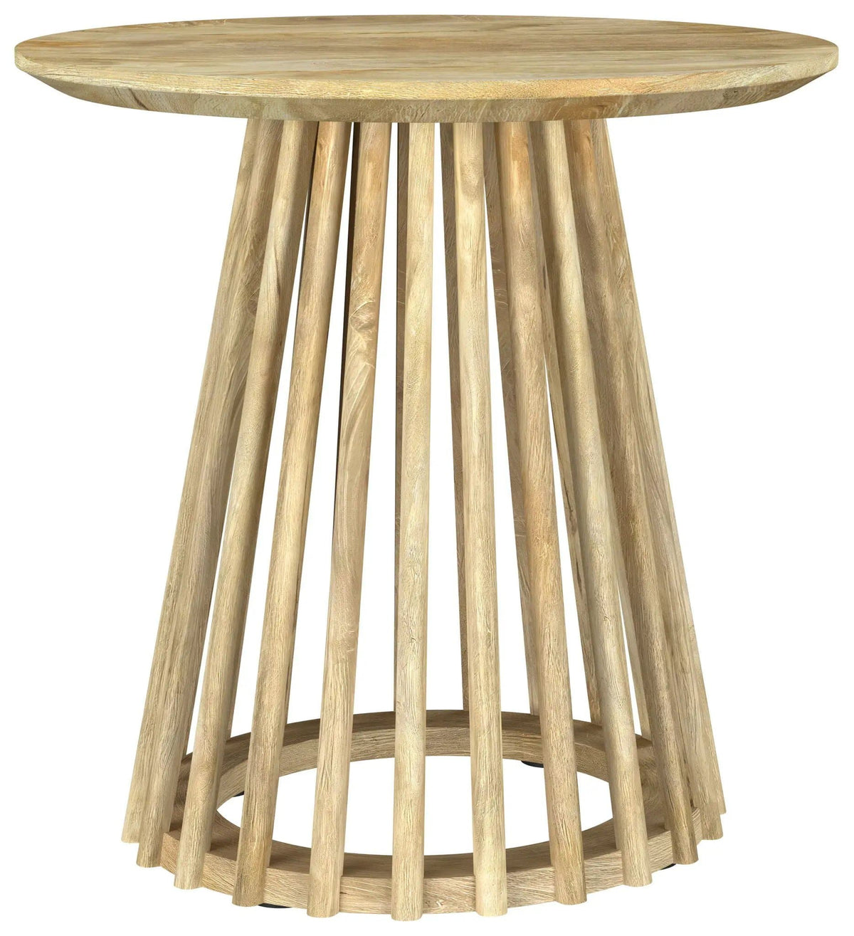 Touhy Round Solid Wood End Side Table Natural Mango | 22 x 22 x 22 in | Mango Wood | Living Room