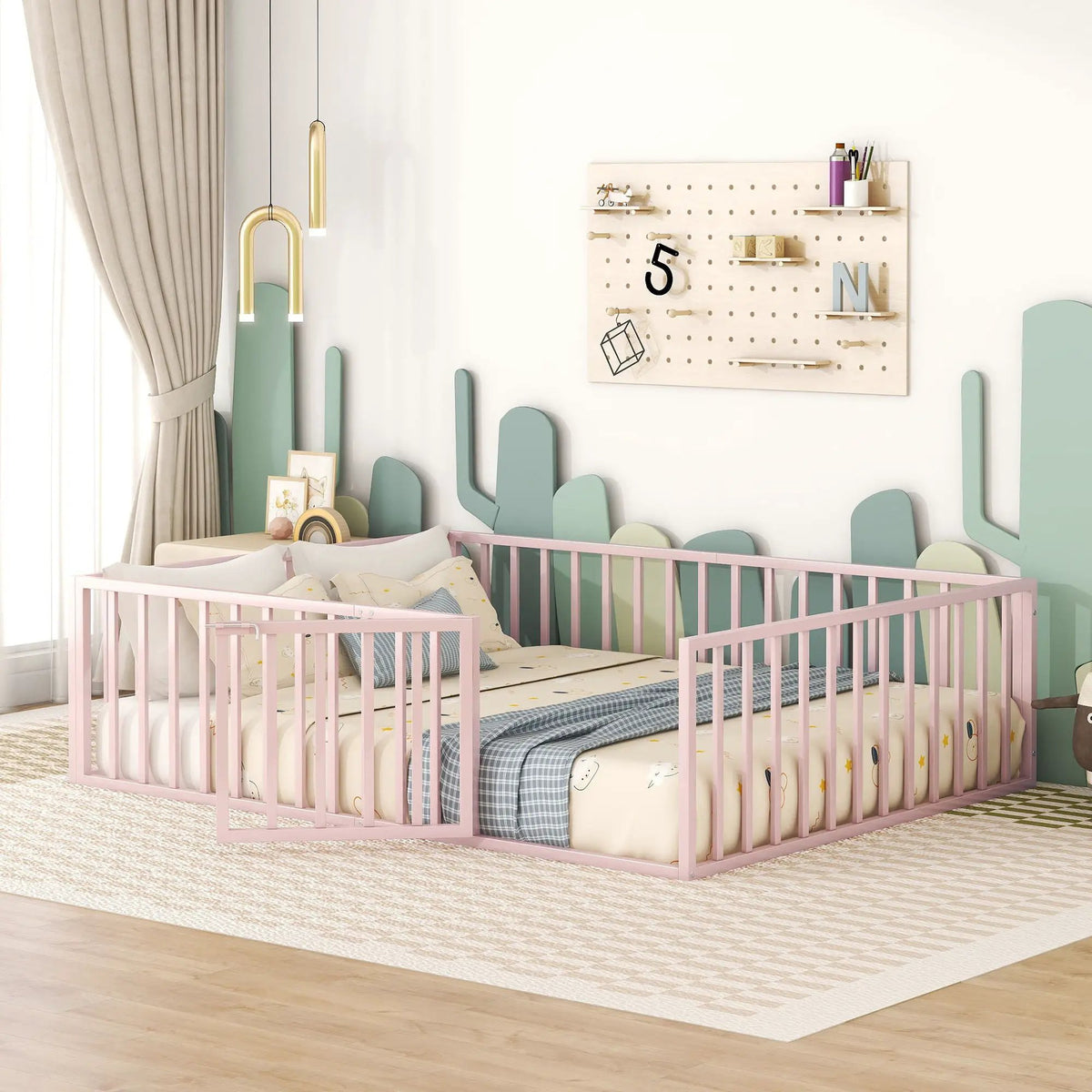 Metal Floor Bed Frame | Raised Fence Gate | Low Platform Design