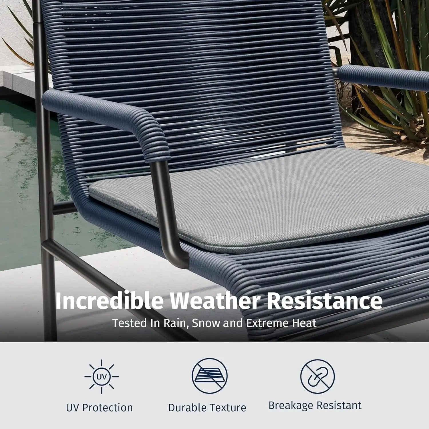 Modern Four Piece Patio Furniture Set with Comfortable Cushions from PriceLows™