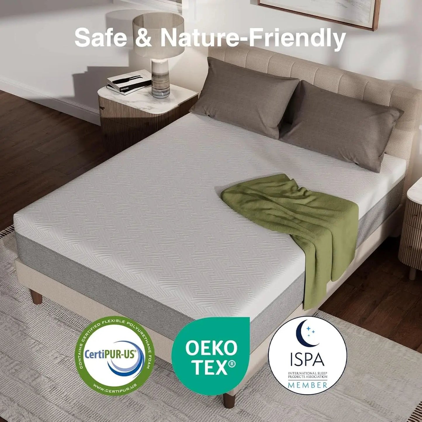 12 Inch King Gel Memory Foam Mattress CertipurUS Certified from PriceLows™