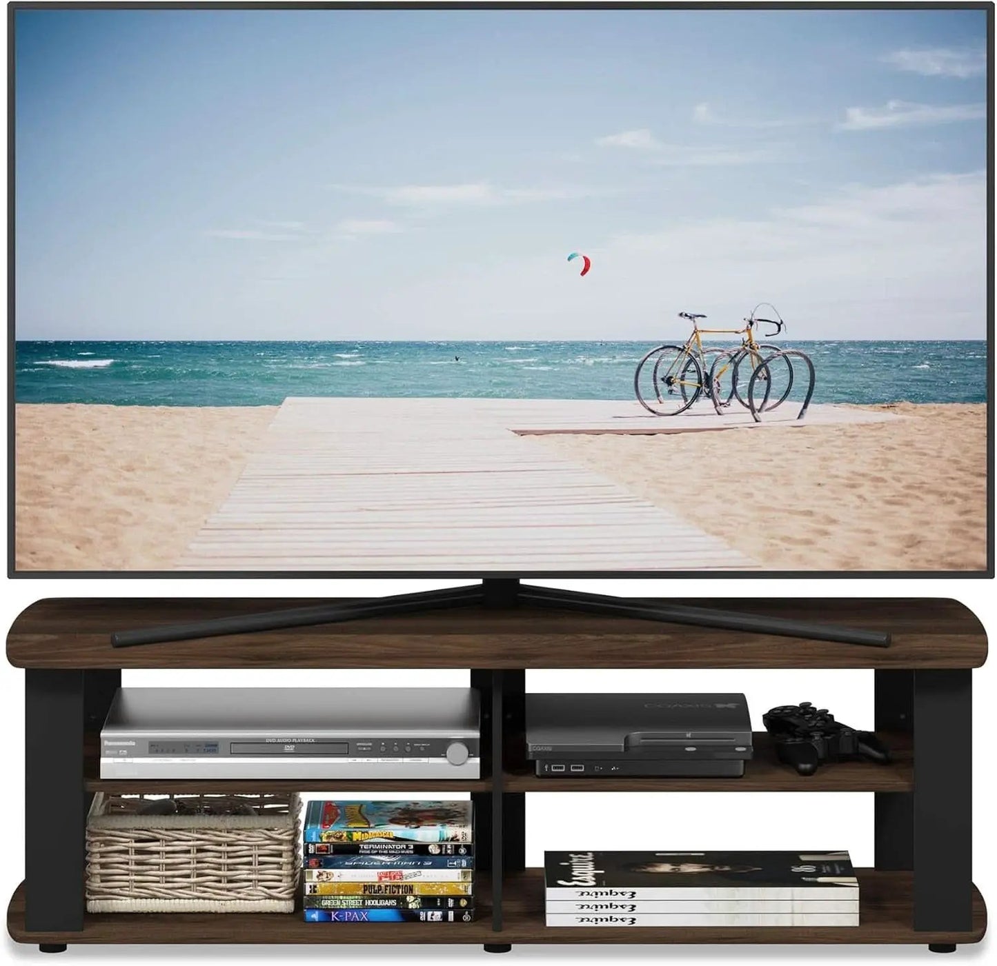 Nelly Entertainment Center TV Stand 43.3in Columbia Walnut from PriceLows™
