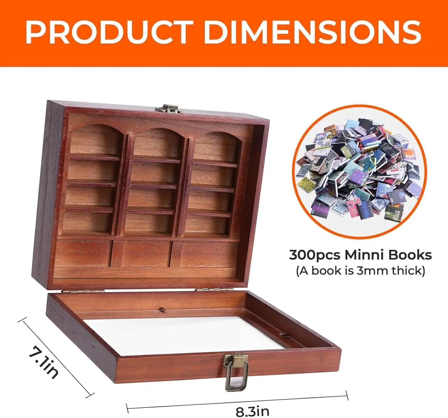 Anxiety Bookshelf Miniature Library Display Cabinet Books from PriceLows™