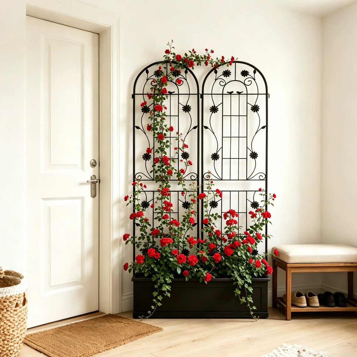 Metal Garden Trellis | Galvanized Steel | Powder Coated | 4 Piece Set