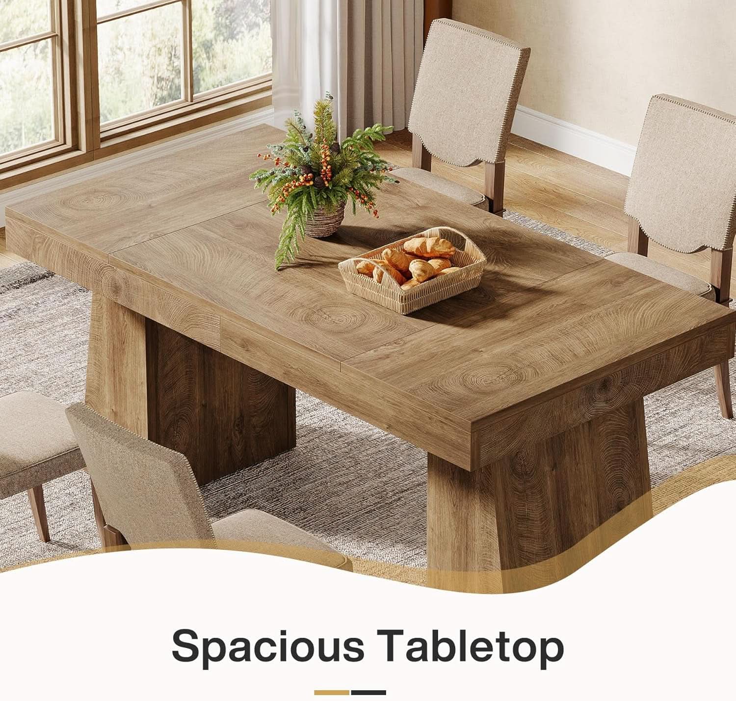 55 Inch Yellow Dining Table For Kitchen And Dining from PriceLows™
