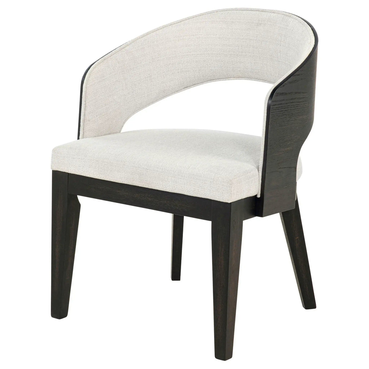 Leandro Upholstered Dining Arm Chair Cream (Set of 2) | 24.5 x 21.25 x 32.25 in | Fabric | Dining Room