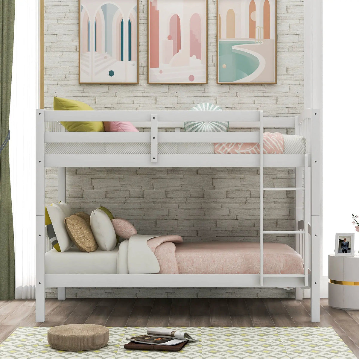 Bunk Bed With Ladder | Solid Construction | Space-Saving Design | Sleepover Ready