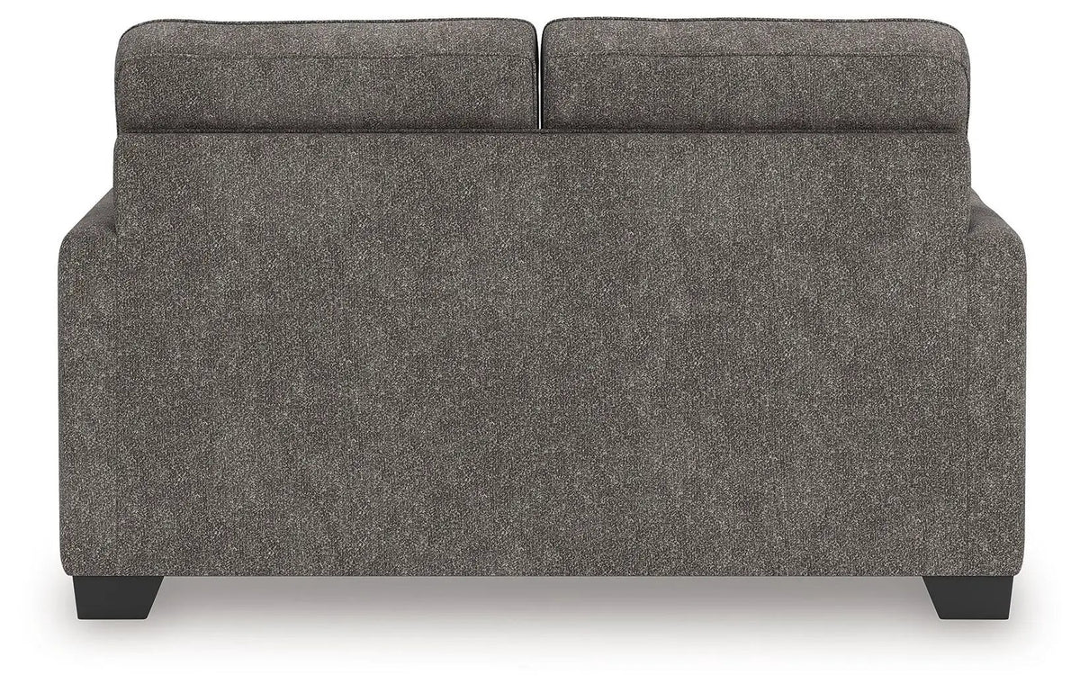 Loveseat | Mocha Upholstery | Geometric Pattern | Contemporary