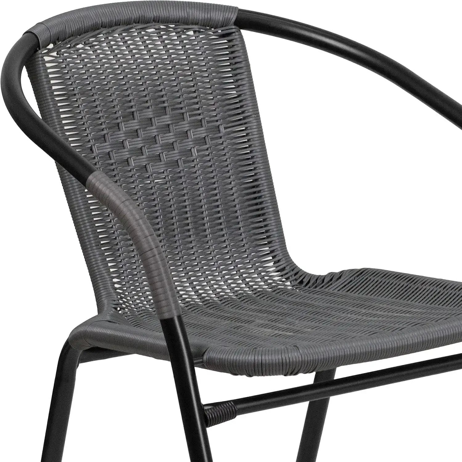 Modern Stackable Rattan Dining Chairs Set for Outdoor from PriceLows™
