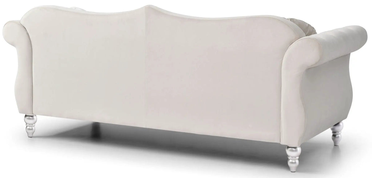 Hollywood Sofa | Updated Glam Design | Hand-Applied Nailhead Trim | Pocketed Coil Cushions