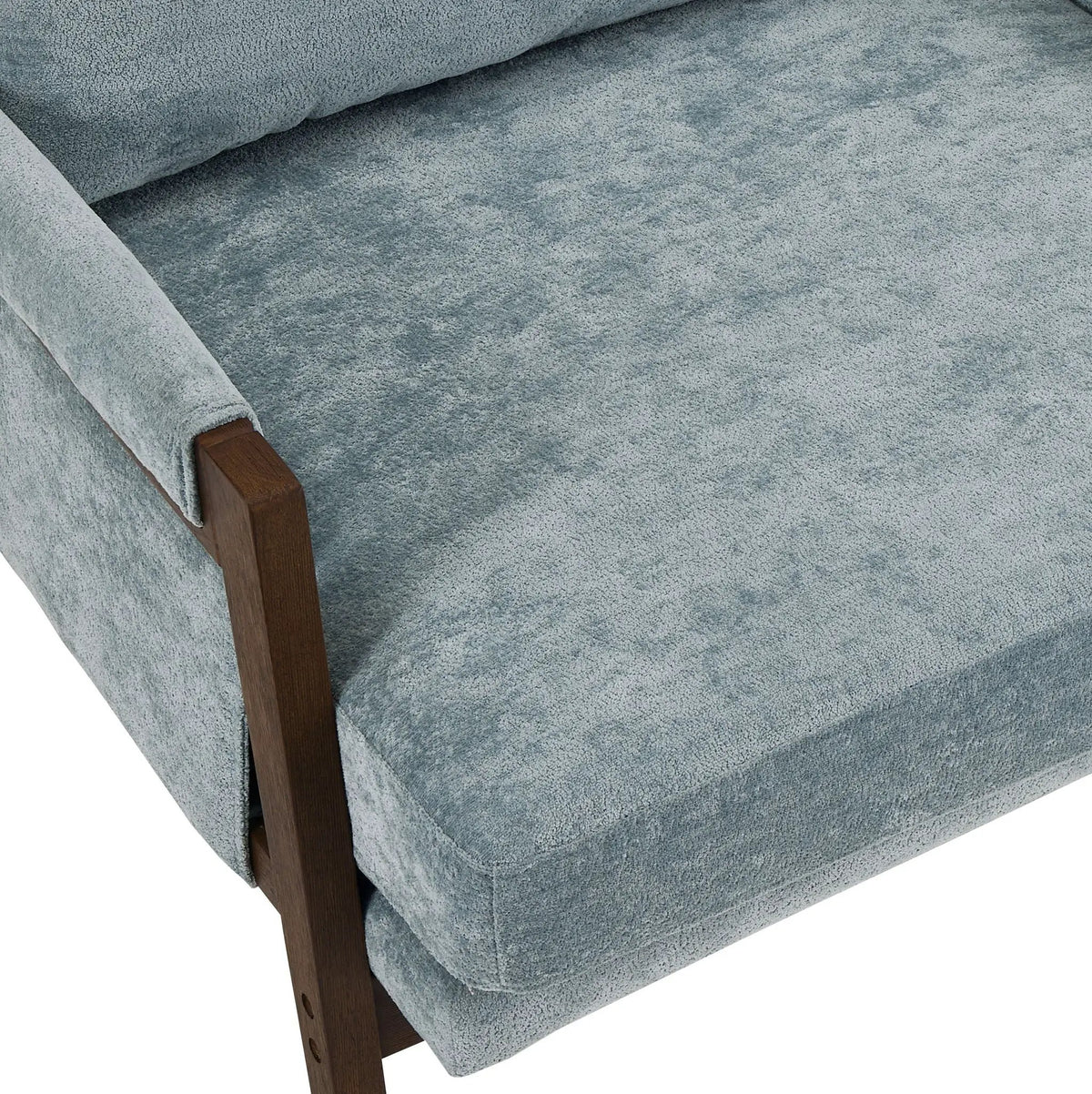Kelly Mid-Century Velvet Armchair | Blue | Modern Accent Style | Durable Build