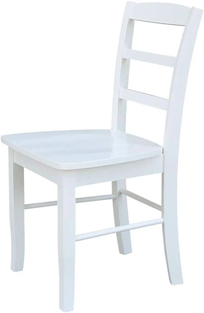 Madrid Ladderback Dining Chairs Set Of Two White Finish from PriceLows™