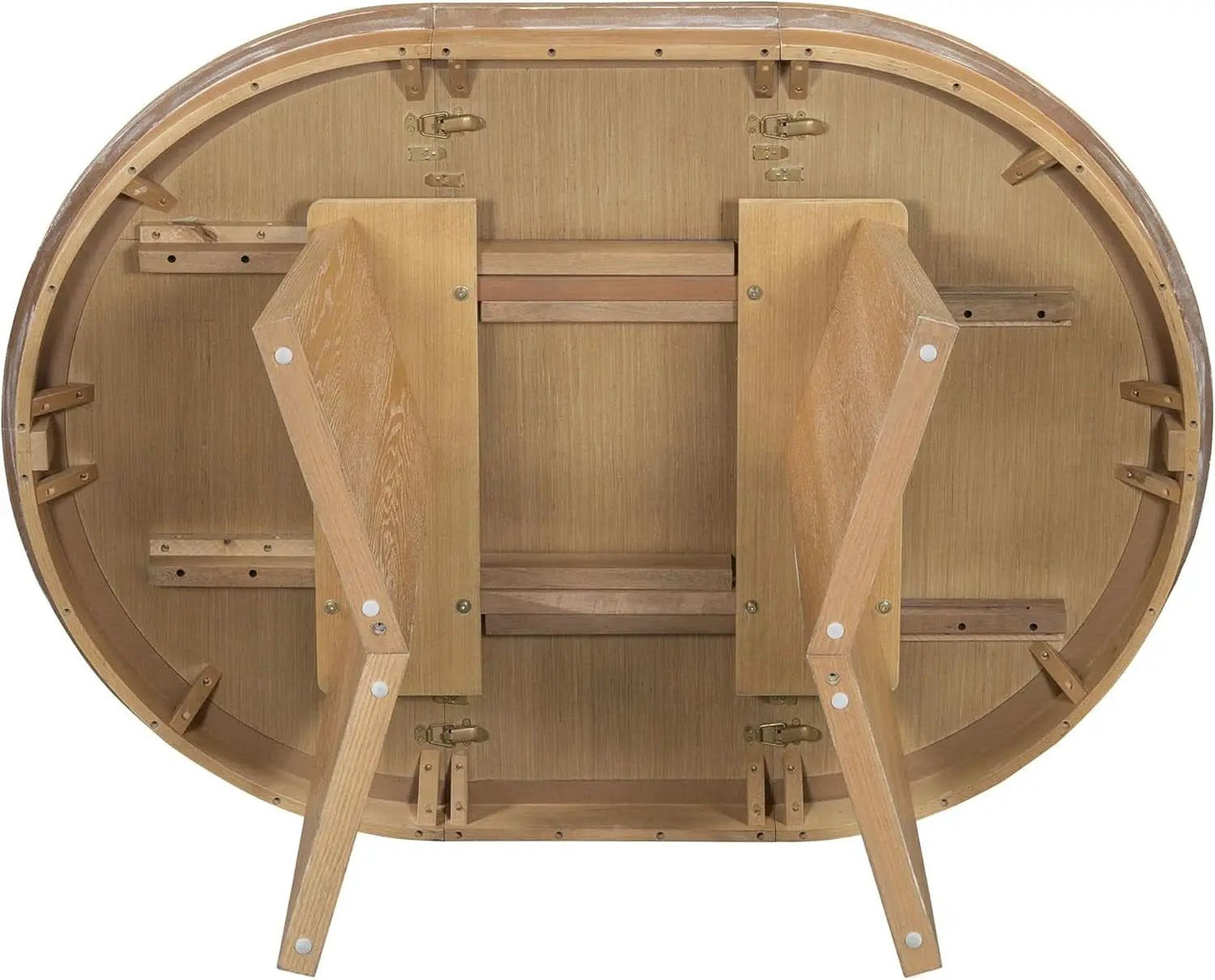 Retro Solid Wood Dining Set Natural Finish Extendable from PriceLows™