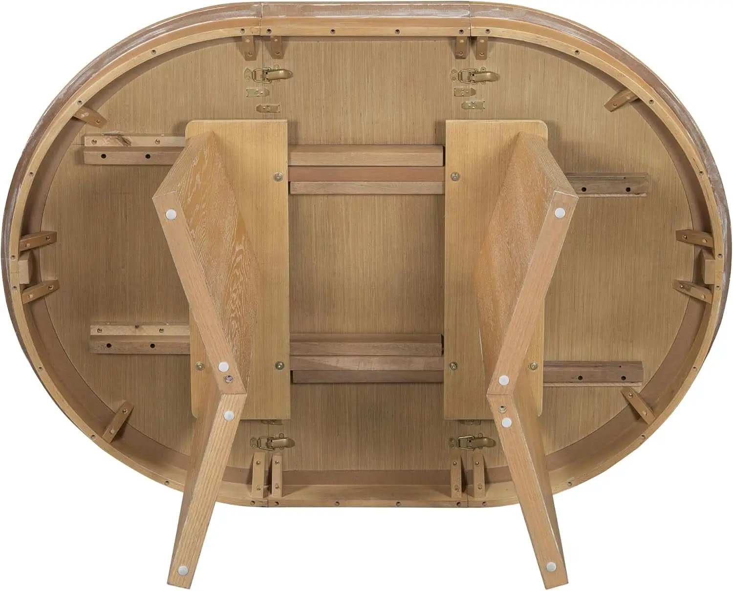 Retro Solid Wood Dining Set Natural Finish Extendable from PriceLows™