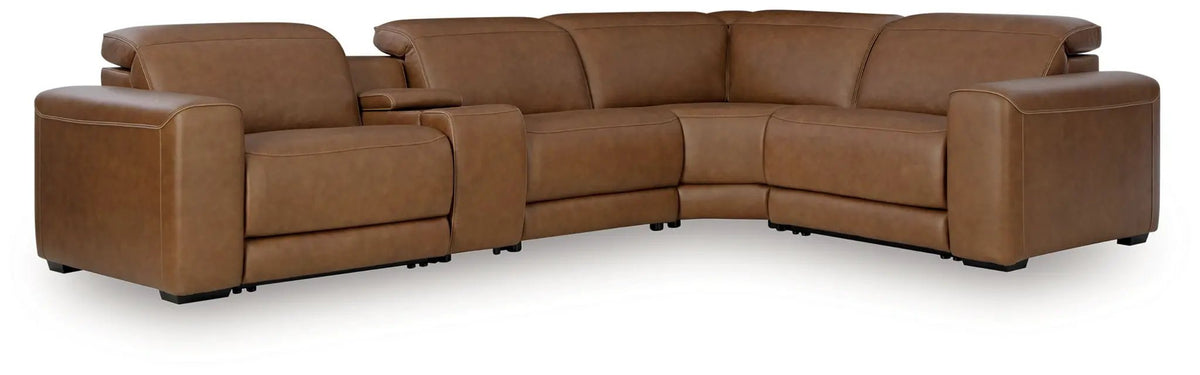 Magic Man Reclining Sectional | Power Reclining Loveseat | Plush Cushioning | Contemporary Design