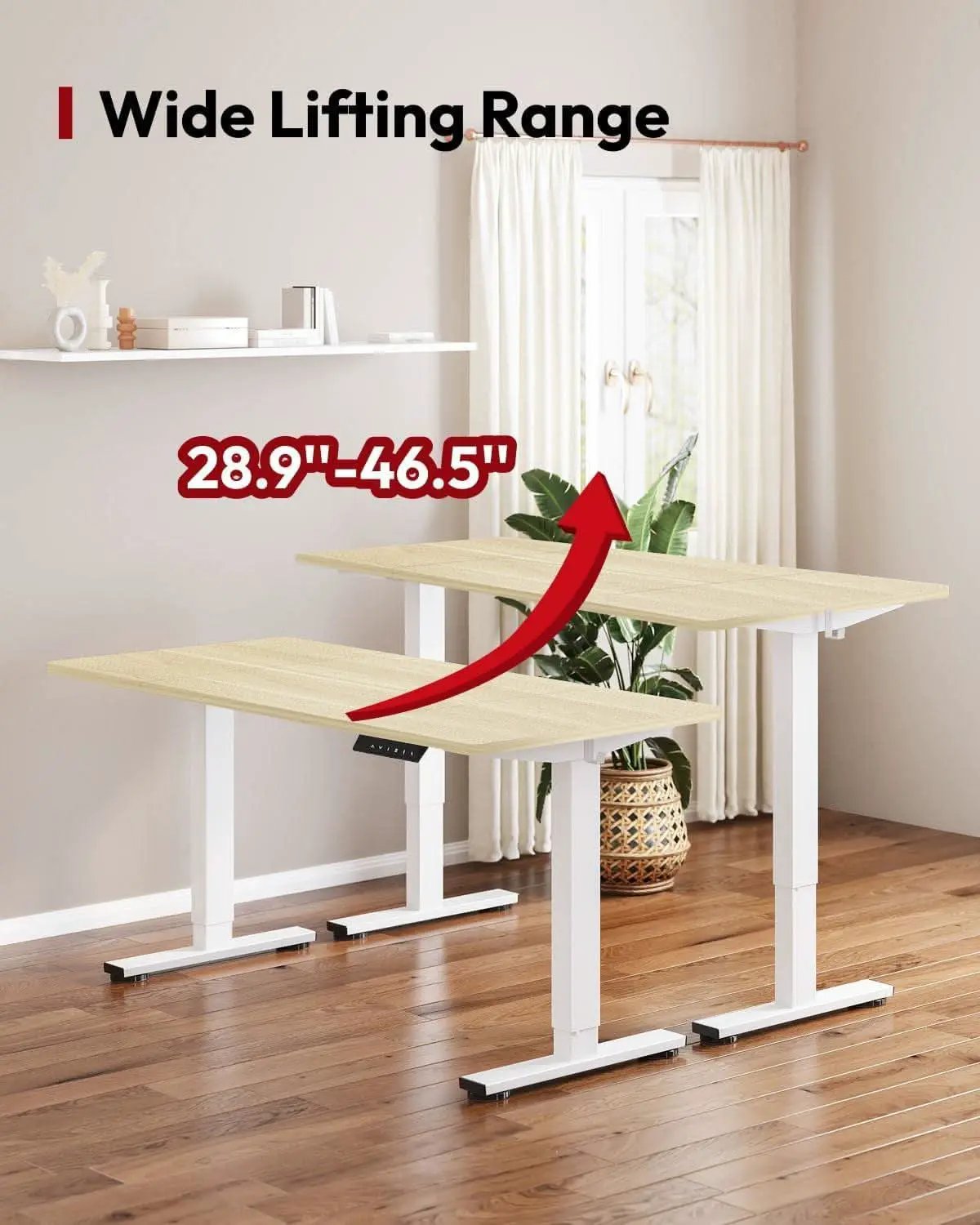 Electric Height Adjustable Standing Desk 79x32 White from PriceLows™