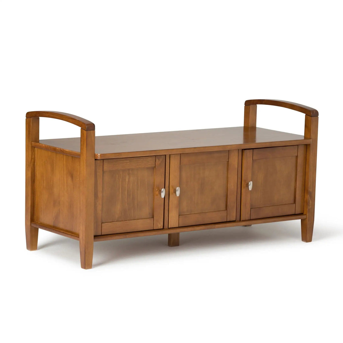 Warm Shaker Handcrafted Entryway Storage Bench | 2 Pieces | Solid Wood | Home