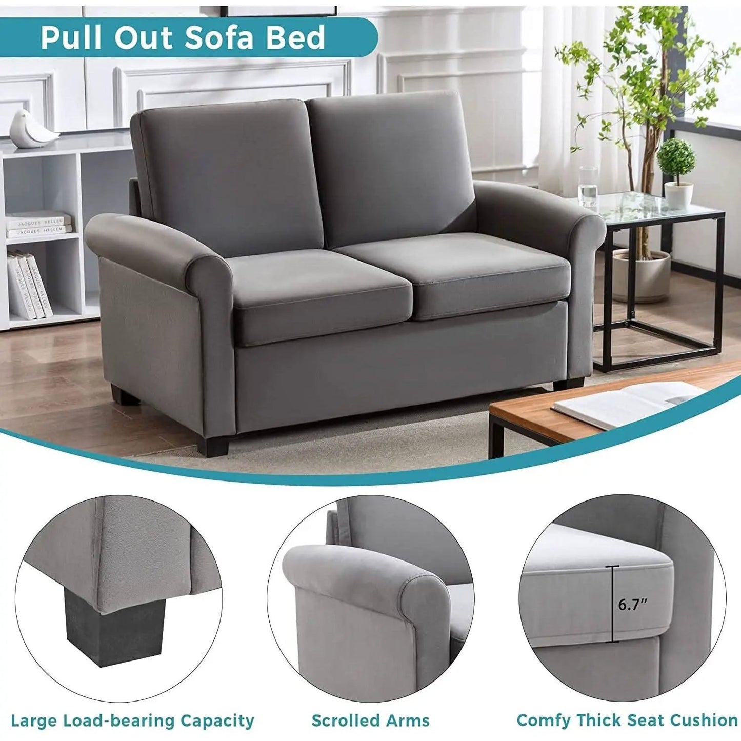 Memory Foam Sofa Bed For Small Spaces Space Saving Studio from PriceLows™