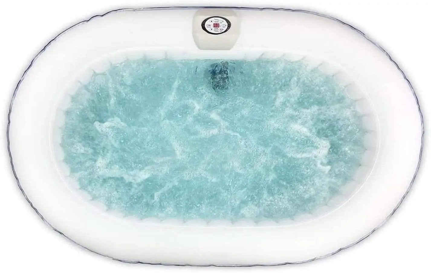 Black And White Inflatable Hot Tub 145 Gallon Jetted from PriceLows™