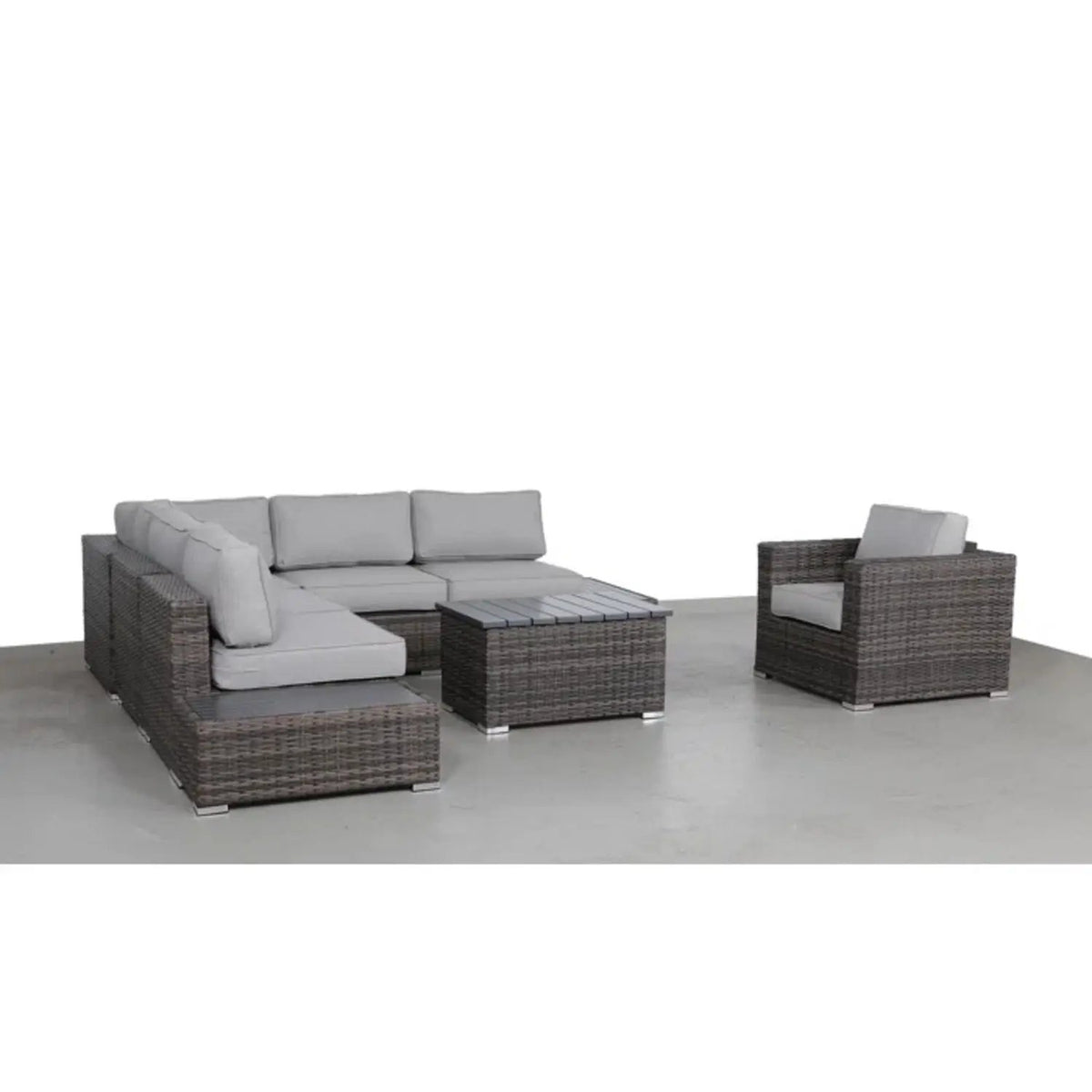 Outdoor Sectional Set | Handcrafted Wicker | Ultra-Soft Cushions | Entertainment Seating