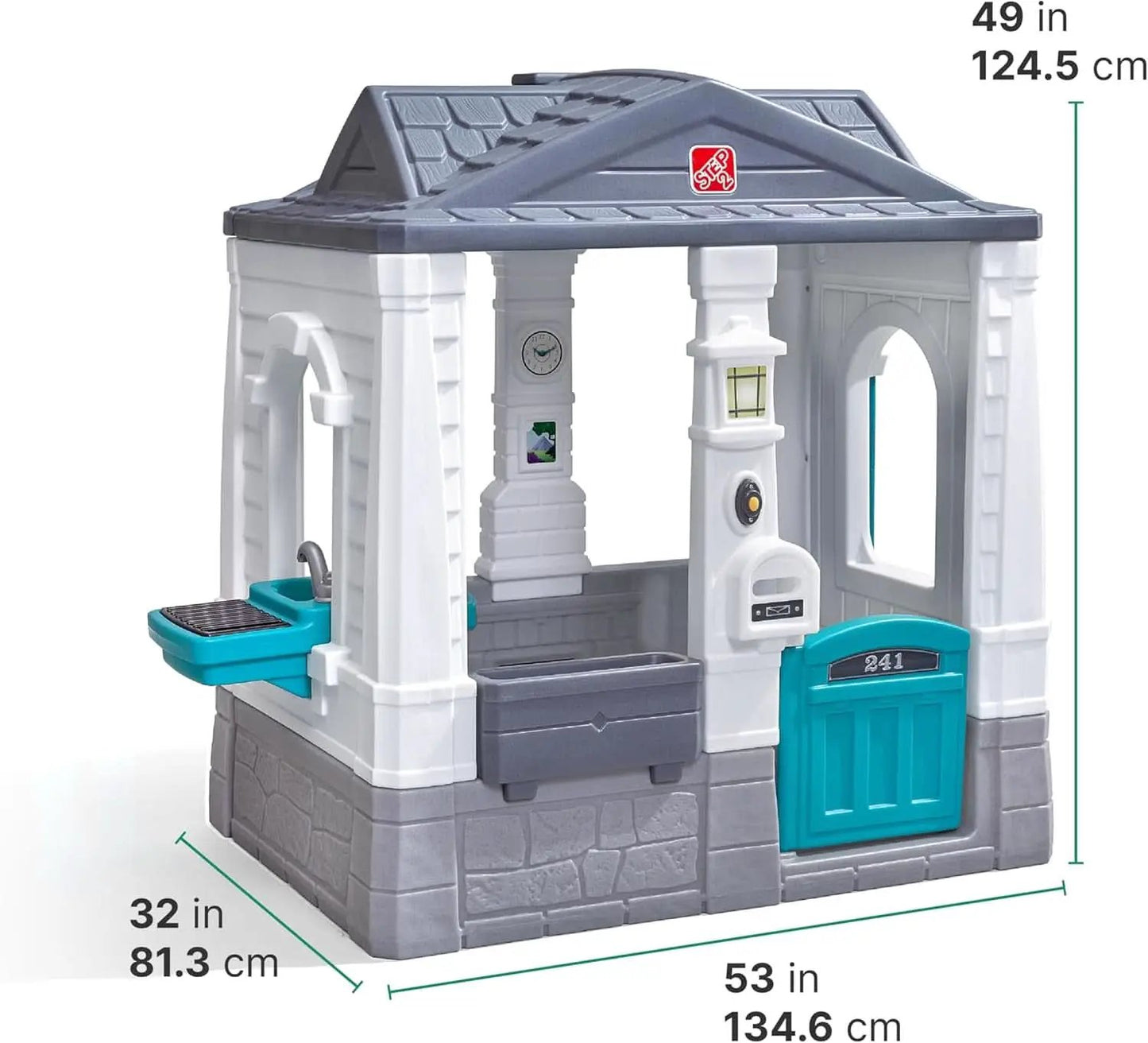 Grey Indoor Outdoor Playhouse With Interactive Sounds from PriceLows™