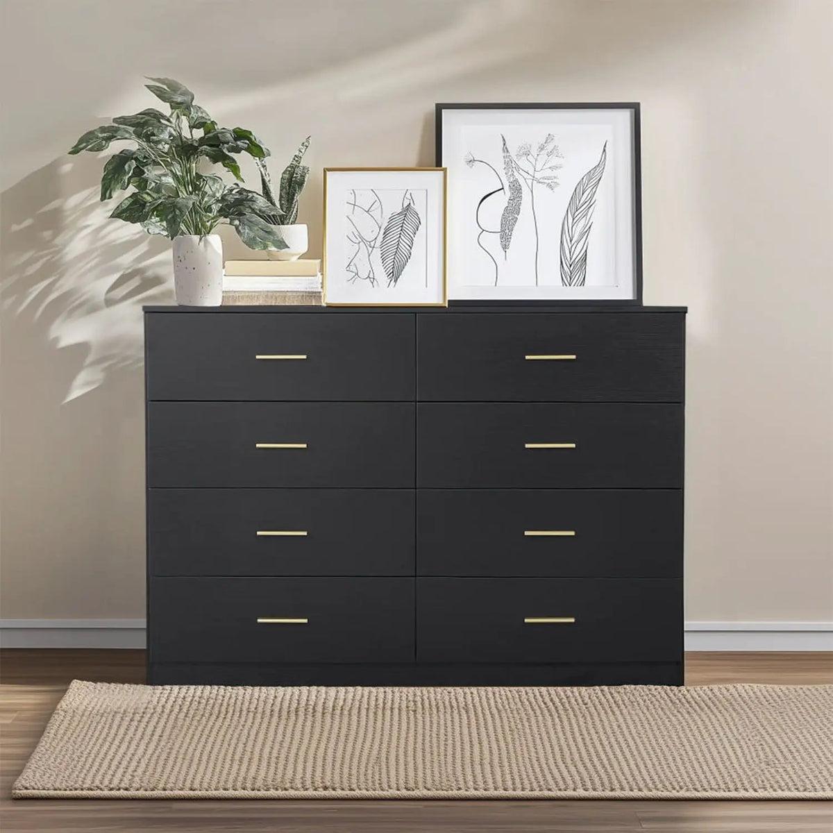 Modern Bedroom Dresser | Engineered Wood | Spacious Drawers