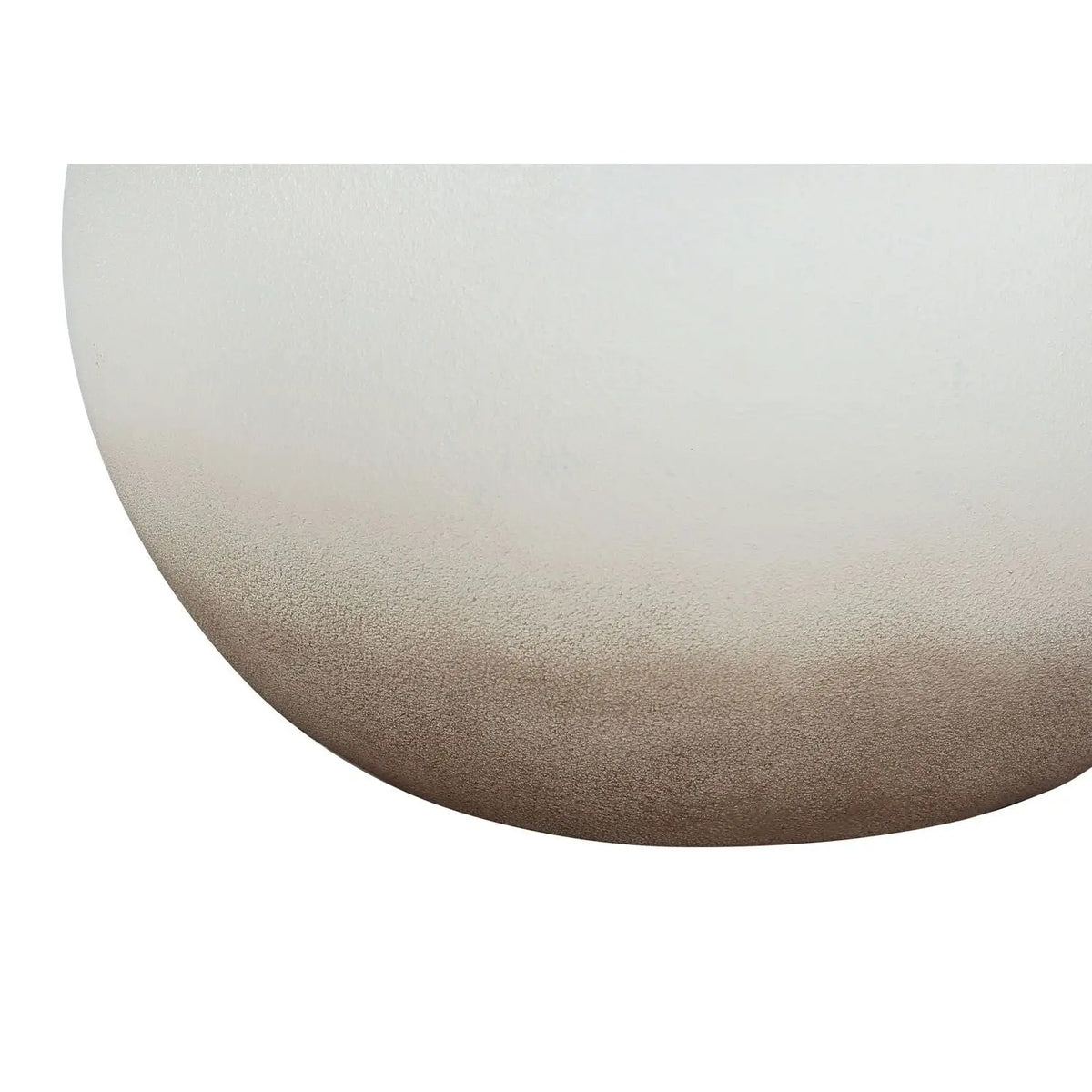 Cream Ceramic Table Lamp | Brown Accents | 20.5 Inch Height | Ivory Fabric Shade