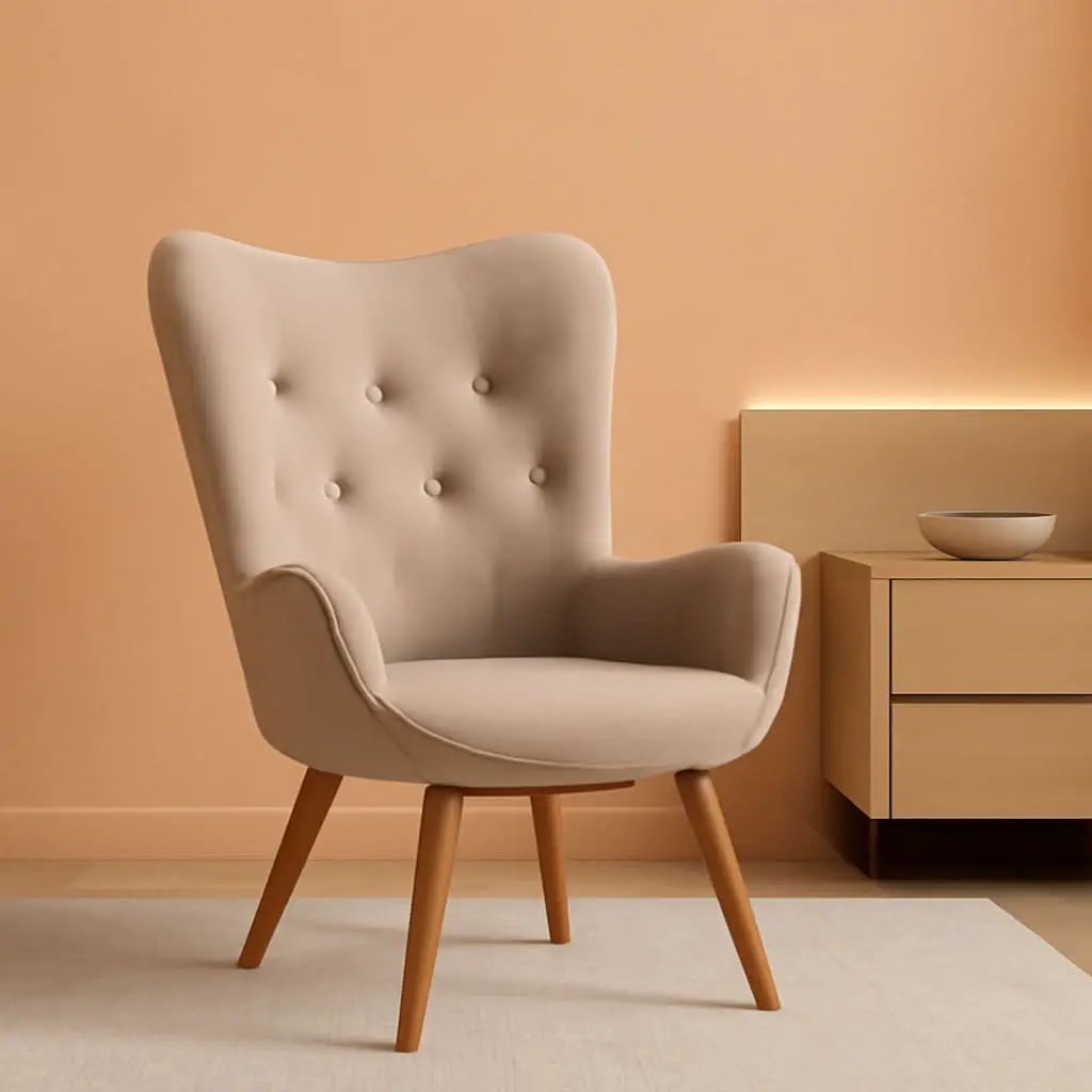 Contemporary Velvet Upholstered Accent Chair Chocolate from PriceLows™