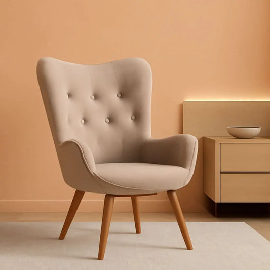 Contemporary Velvet Upholstered Accent Chair Chocolate from PriceLows™