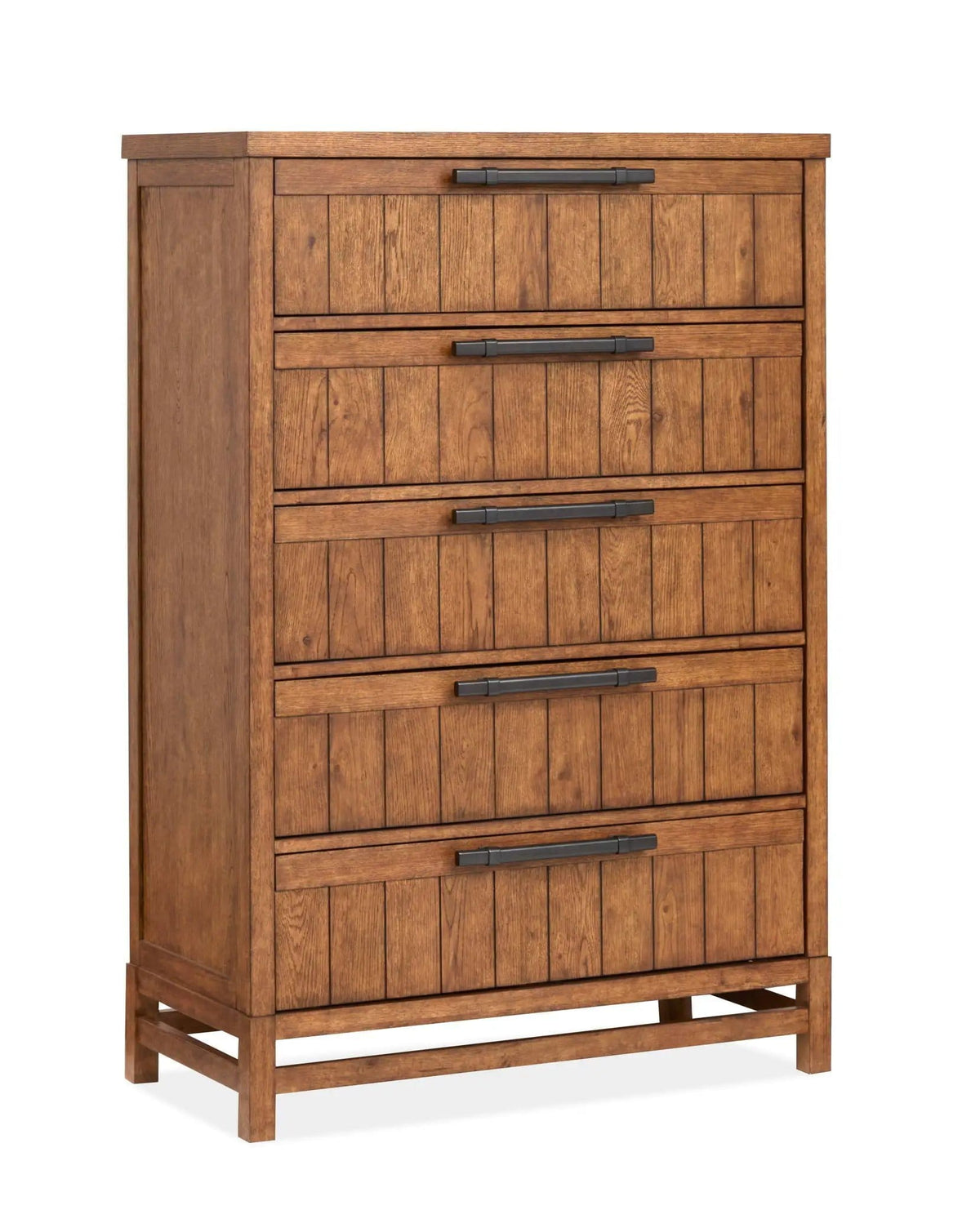 Conway Drawer Chest | 18 x 38 x 55.88 in | Oak Veneer | Honey Wheat