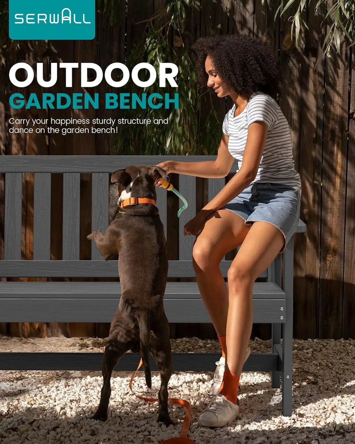 Weatherproof Two-Person Outdoor Bench With High Weight Capacity from PriceLows™
